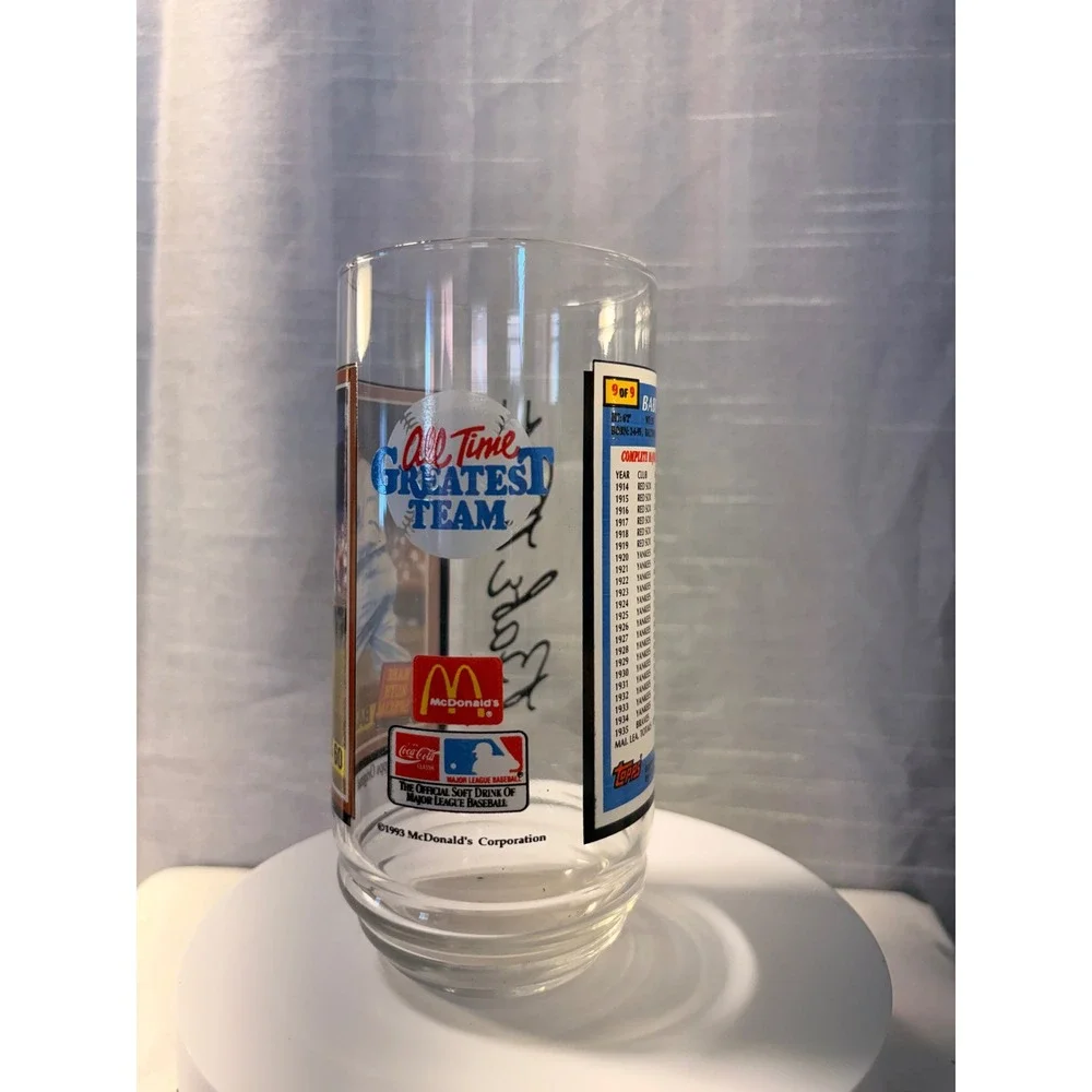 4 Vintage 1993 McDonalds Topps MLB All Time Greatest Team Glasses Ruth Robinson